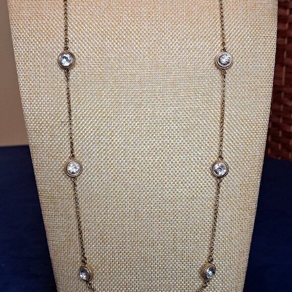 Crown Trifari Jewelry - Vintage Crown Trifari Sterling Silver and Crystal Necklace